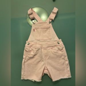 Levi pink short overall 4t